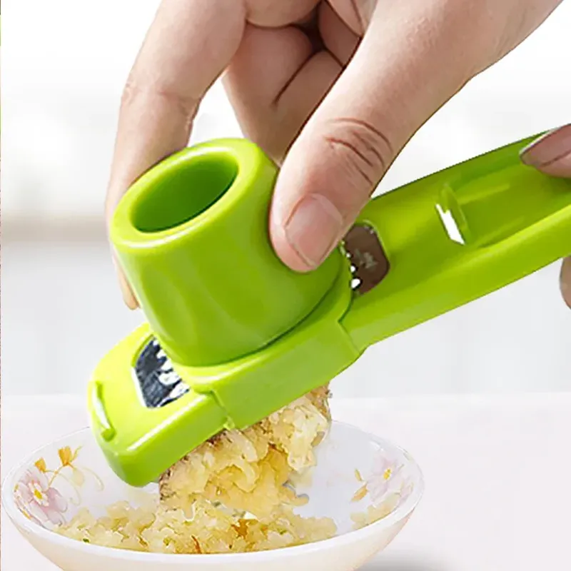 1 Stück Knoblauch brecher presse multifunktion ale manuelle Ingwer Knoblauch Schleif reibe Cutter Knoblauch schäler Küchengeräte
