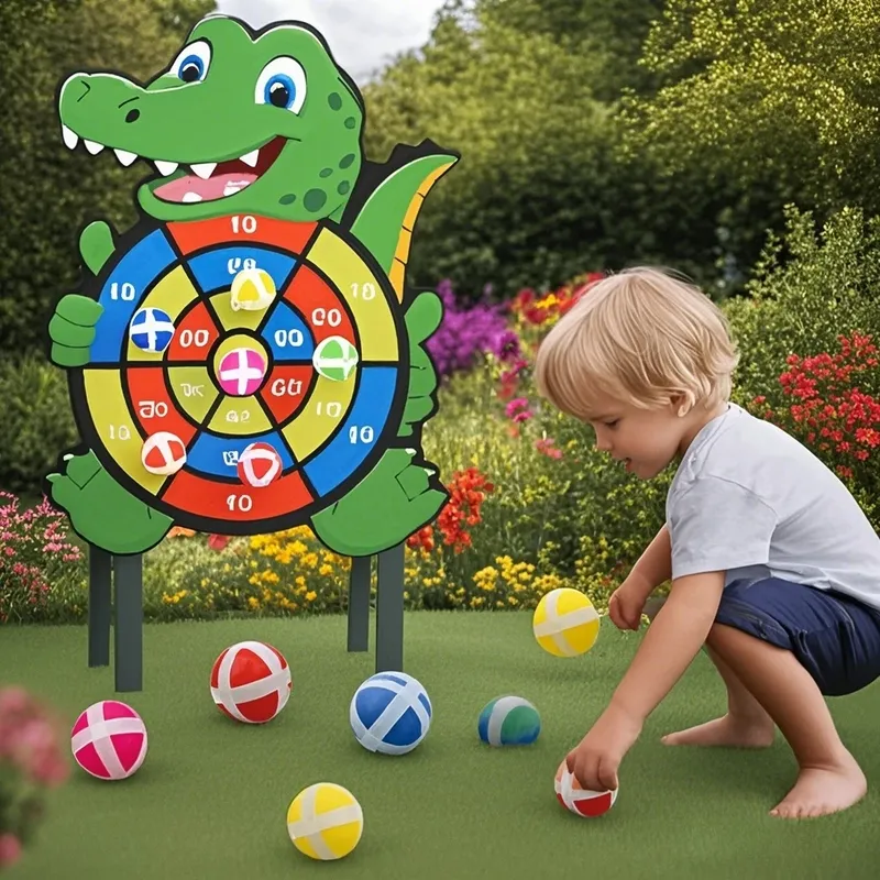 Lernspiele Dartscheibe Kinderspielzeug Stickey Ball Dart Indoor Sports Kind Montessori Spiele für Kinder Geschenke Babyspielzeug