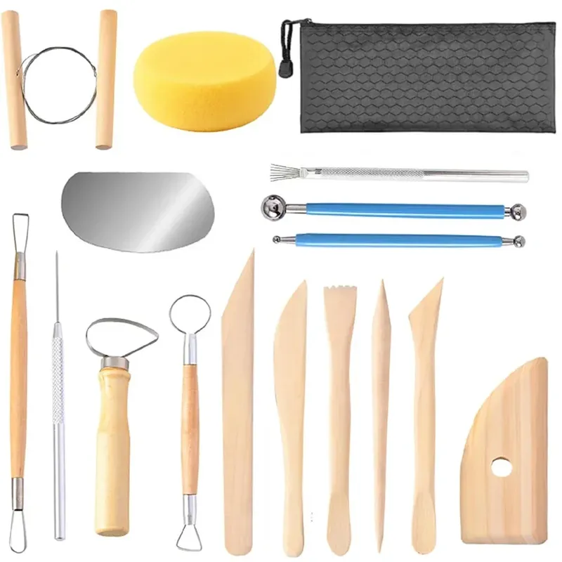 8/17 stücke Keramik Bildhauerei Werkzeuge Set Keramik Detail textur Gestaltung Klinge Ton Modellierung Edelstahl Kit Carving Locher
