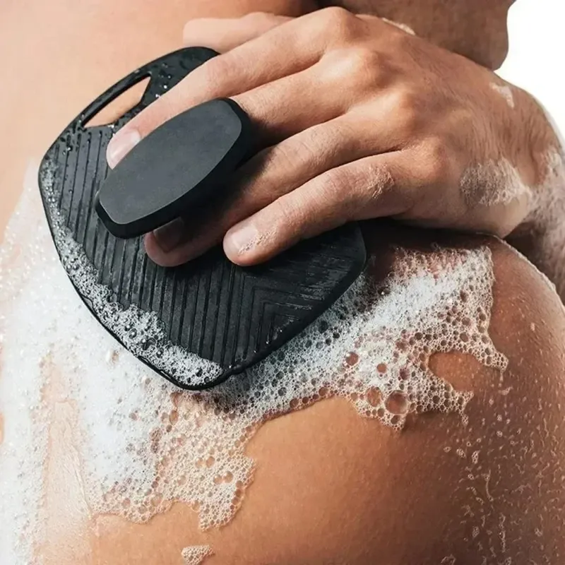 1 Stück weiche Silikon-Körperreinigungsbürste zum Peeling, praktisch, praktisch, leicht zu reinigen, Pamper Yourself, Silikon-Badebürste