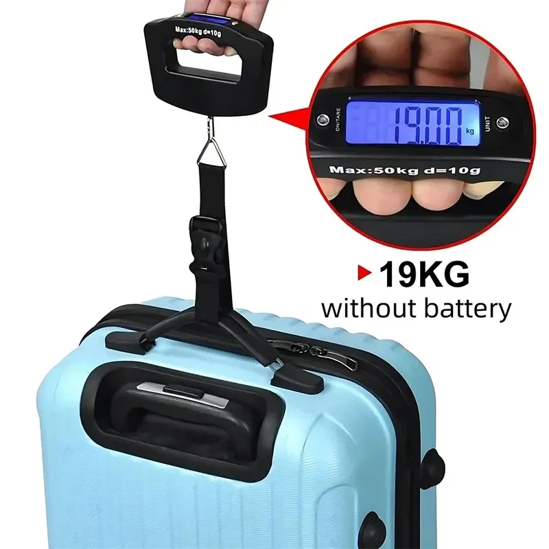 Tragbare Waage digitales LCD-Display lb/50kg elektronisches Gepäck hängen Koffer Reise wiegt Gepäck Tasche Gewichts ausgleich Werkzeuge