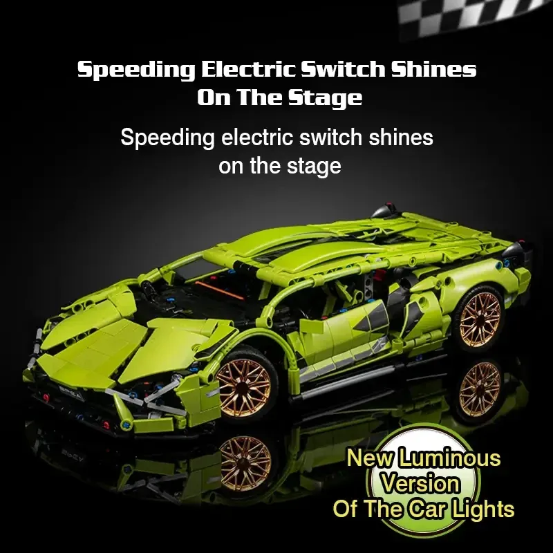 TOYLINX 1280 Stücke Technische Bausteine Rennwagen Modell Fernbedienung Elektrische RC Auto Version Optional Konstruktionsspielzeug