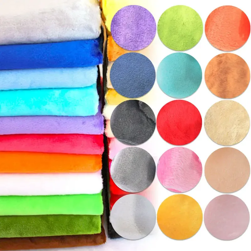 Große Größe Einfarbig Kurze Plüsch Samt Stoff Super Weiche Diy Handgemachte Hause Textil Spielzeug Bekleidung Kissen Kissen Decke Material