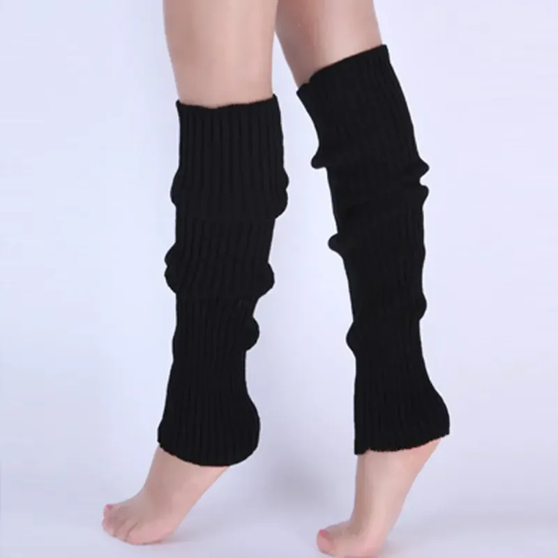 Klassische gestrickte Beinwärmer, Rippstrick, kniehohe Beinwärmersocken, Damenstrümpfe, gestrickte Kniestrümpfe für Komfort