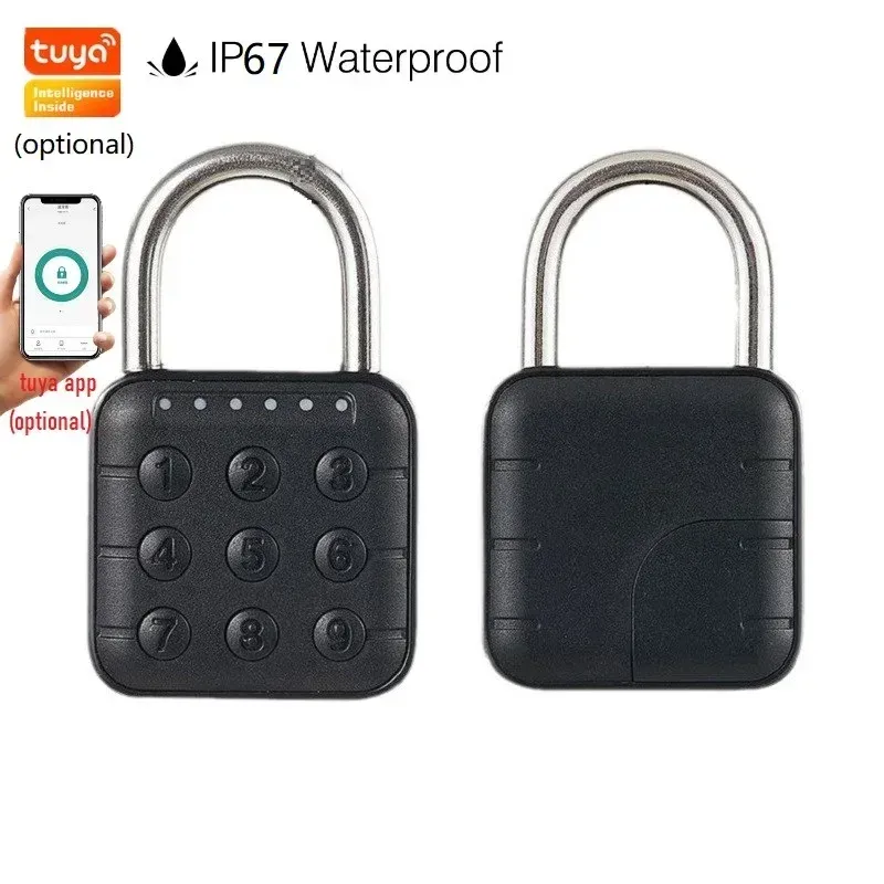 EGFirtor Tuya Smart Home Biometrisches digitales Vorhängeschloss IP67 Wasserdichtes intelligentes Türschloss Schrankschloss Fitnessstudio Kleiderschrank Tür Passwortschloss
