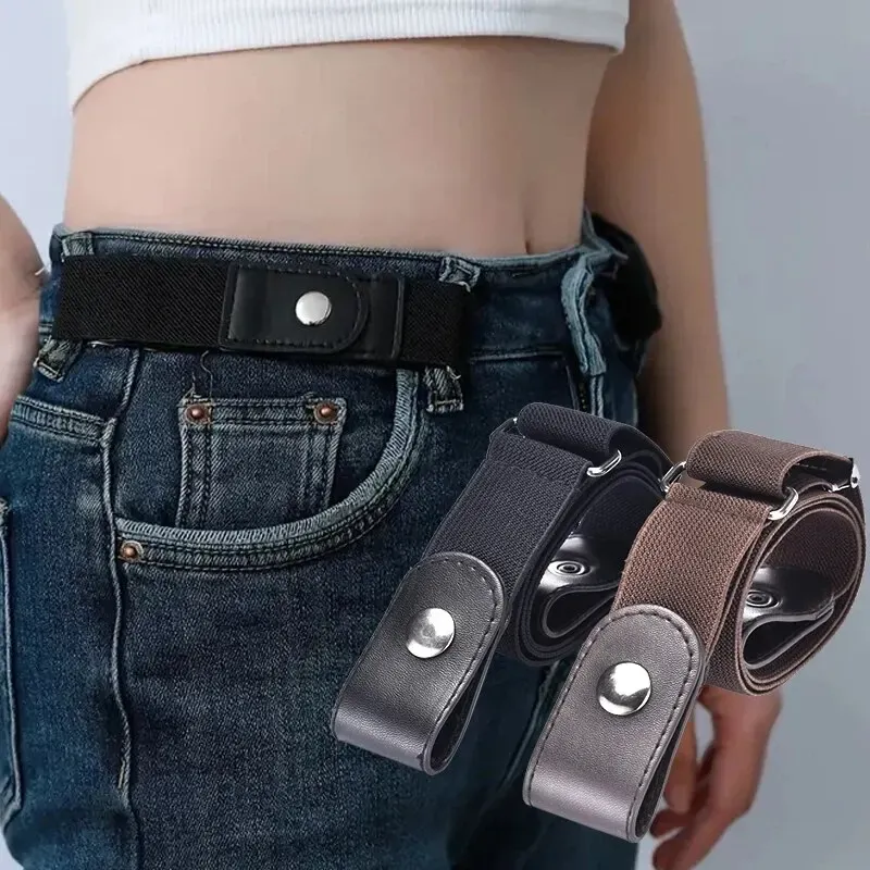 Verstellbares, elastisches Stretch-Taillenband, unsichtbarer Gürtel, schnallenfreie Gürtel für Damen, Herren, Jeans, Hosen, Kleid, keine Schnalle, einfach zu tragen