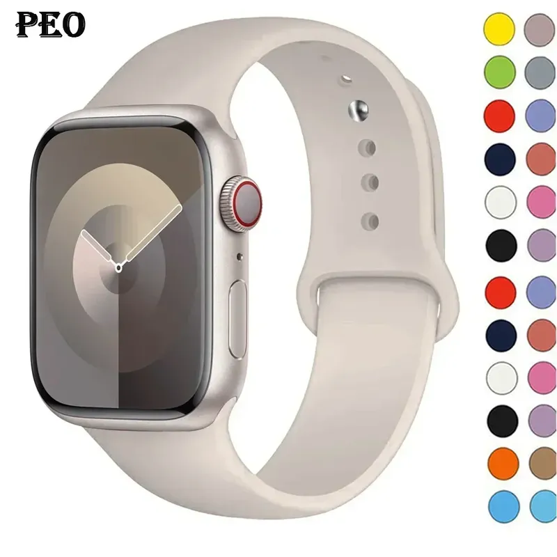 Silikon band für Apple Uhren armband 44mm 45mm 40mm 41mm 42-38mm 45mm Sporta rmband iwatch Serie 8 7 6 5 4 3 se 9 ultra 2 49mm