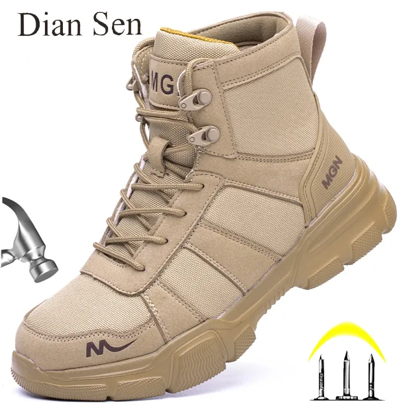 Arbeitsstiefel Unzerstörbare Sicherheitsschuhe Herren Stahlkappenschuhe Pannensichere Turnschuhe Damen Rutschfeste Arbeitsschuhe Männliche taktische Stiefel