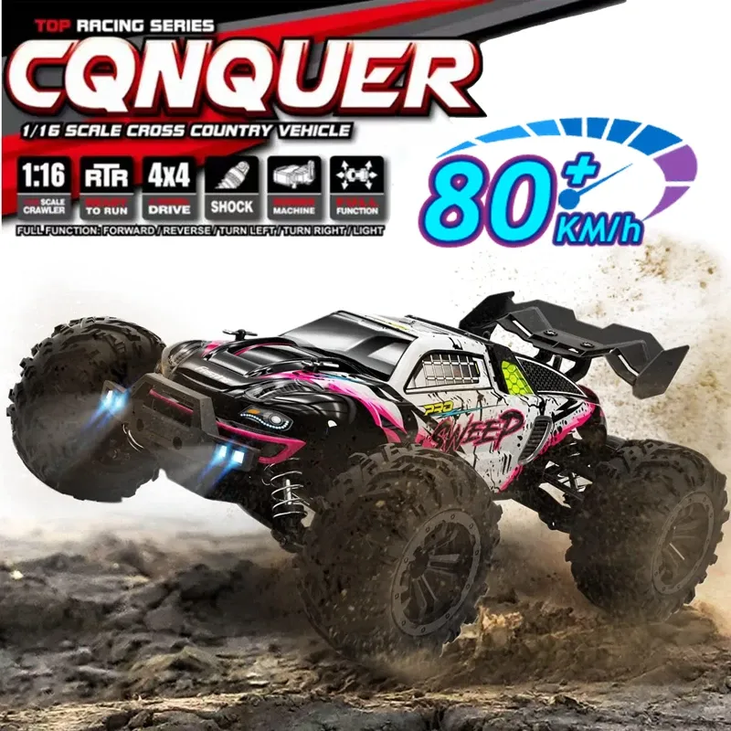 4WD 1:16 80 KM/H Super Bürstenlosen 50 KM/H Gebürstet RC Auto 4x4 Off Road Fernbedienung High Speed Drift Racing Lkw Spielzeug Kinder Erwachsene