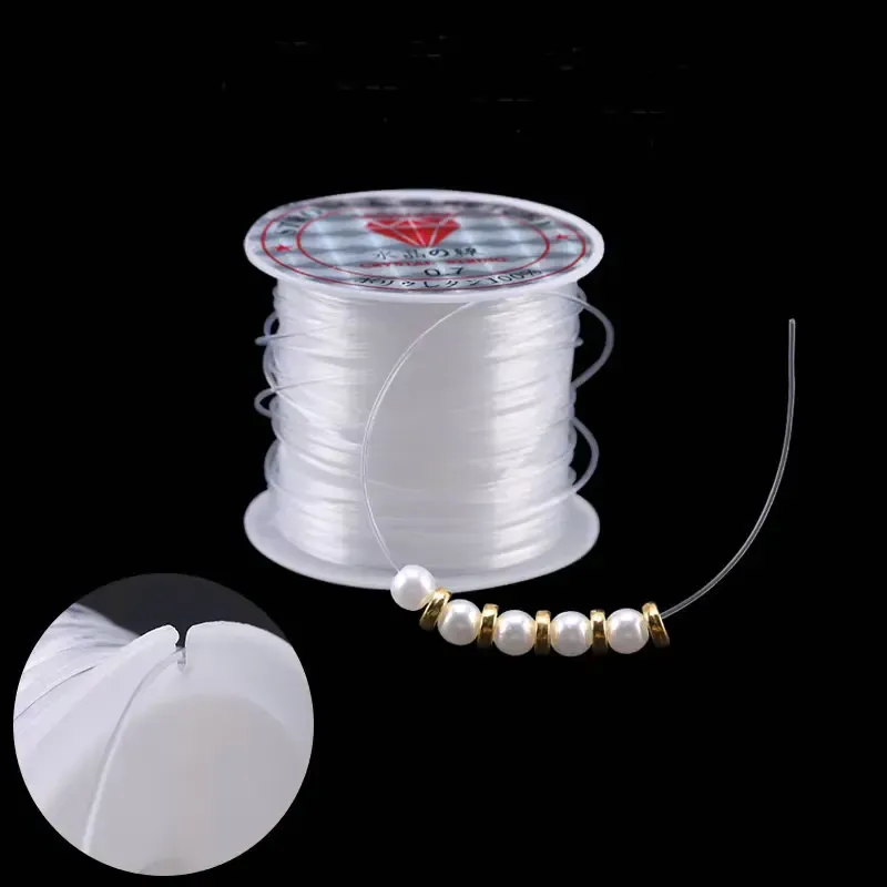 100M Kunststoff Kristall DIY Perlen Angelschnur Keine Elastische Schnur Seil Für Schmuck Machen Liefert Draht Jeweleri String Gewinde