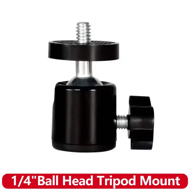1/4" drehbarer Mini-Kugelkopf-Stativhalterungsadapter für GoPro 13 12 11 10 9 Insta360 DSLR-Kamera, Camcorder, Lichthalterung, Zubehör