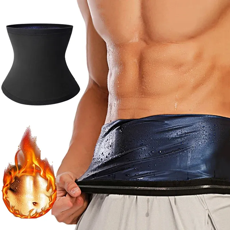 Männer Abnehmen Body Shaper Sauna Schweiß Gürtel Taille Trainer Korsetts Bauch Band Sport Gürtel Modellierung Riemen Magen Fett Brenner