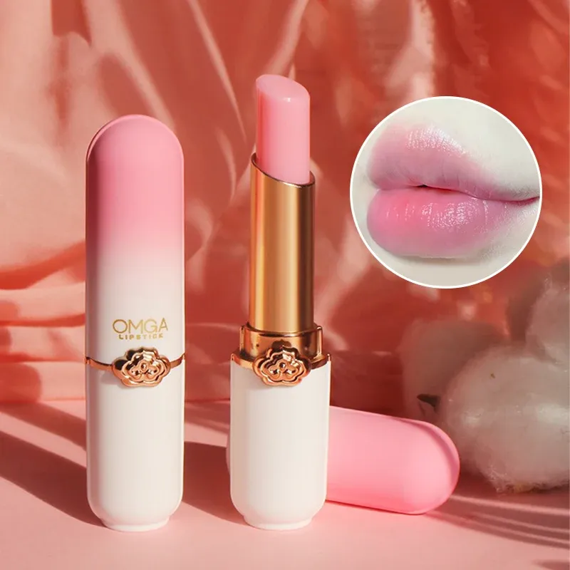 Pfirsichfarbener Lippenstift mit Farbwechsel, Antihaft-Cup-Gelee-Lippenstift, feuchtigkeitsspendend, feuchtigkeitsspendend, Farbwechsel-Lippenbalsam, warmer Lippenbalsam