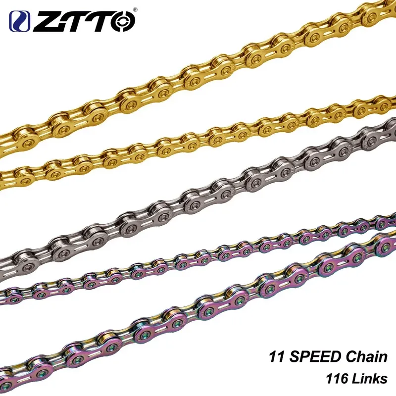 ZTTO 11-Gang-Kette MTB Rennrad 11s 22s 33s Kette Hochwertige langlebige leichte Kette 116 Glieder Master Link Fehlender Gliedstrom