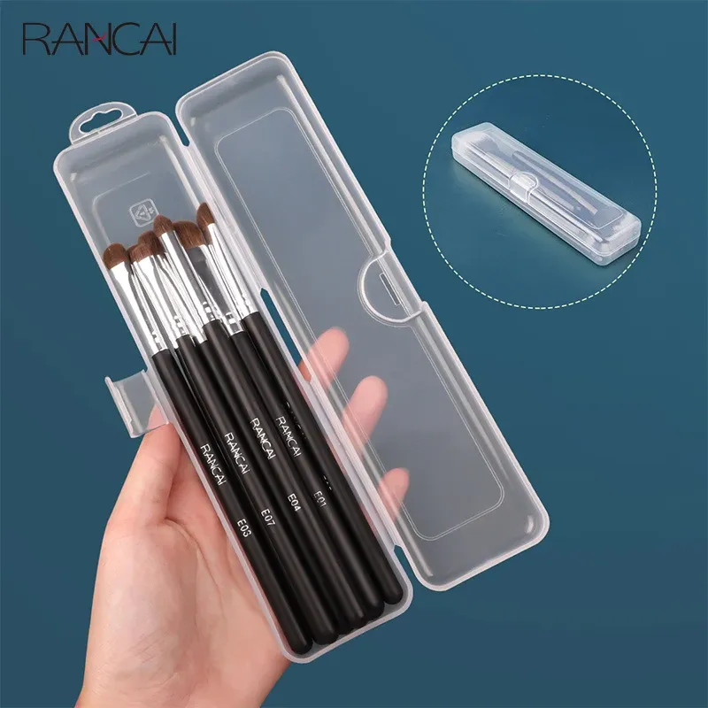 Tragbare Make-Up Pinsel Lagerung Box Augenbraue Bleistift Geschirr Stäbchen Transparent Mit Abdeckung Organizer Fall Schönheit Werkzeug