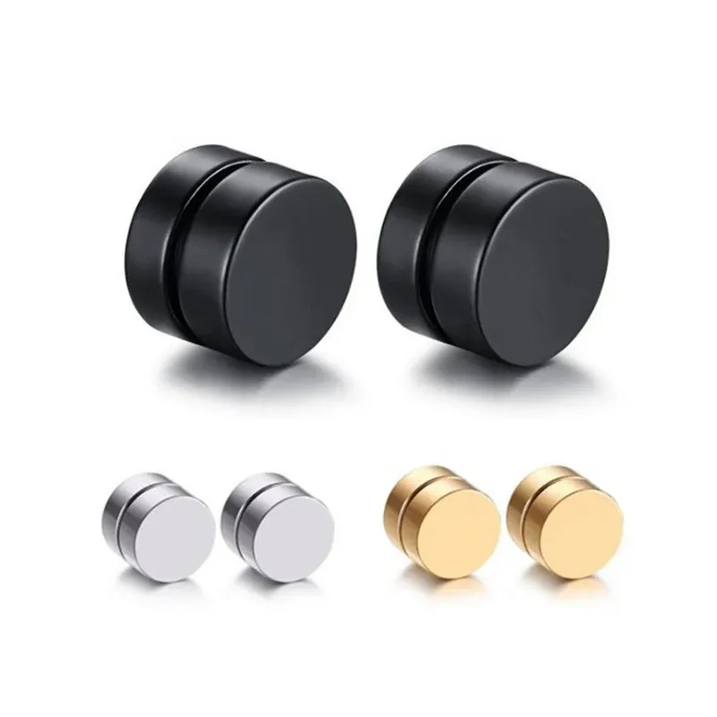 Herrenmode Hip Hop personal isierte magnetische Edelstahl falsche Ohrringe
