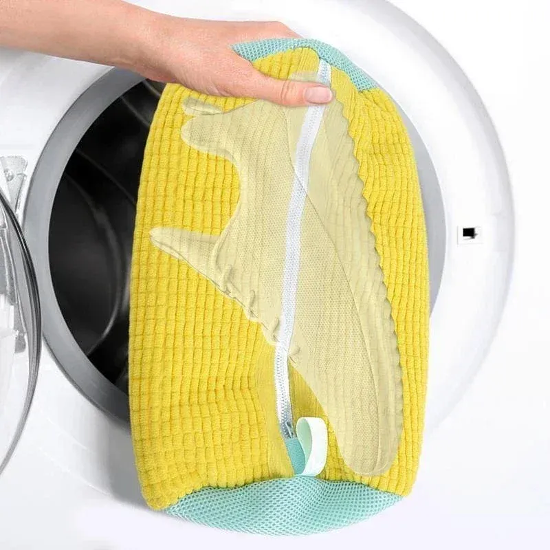 Wasch schuhe Tasche Baumwolle Wäsche netz flauschige Fasern entfernen leicht Schmutz Wasch beutel Anti-Verformung Schuhe Kleidung Veranstalter
