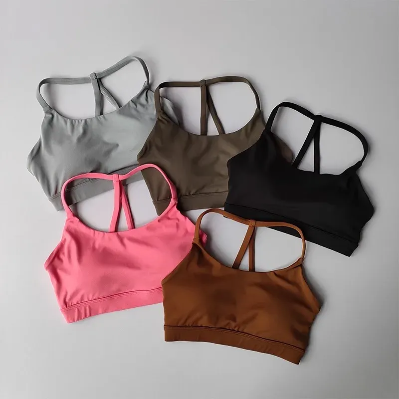 Frauen Sexy Back Sport-Bh Top Push-Up Yoga Unterwäsche Fitness Crop Top Workout Yoga Top Weiche Schönheit zurück Bhs Gym Unterwäsche