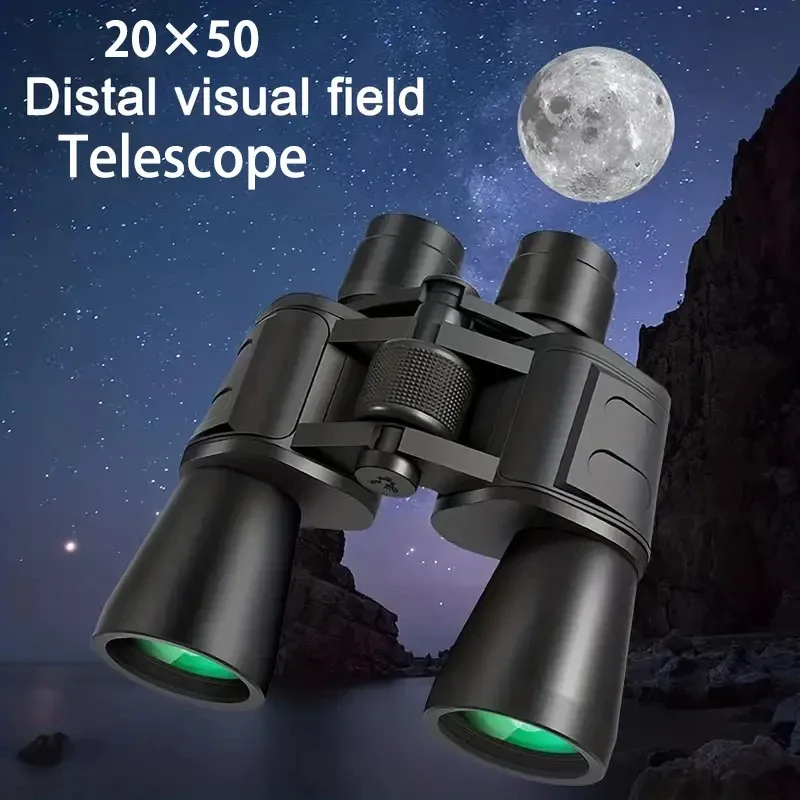 Militärisches 20x50 leistungsstarkes Fernglas mit großer Reichweite, Zoom HD BAK4-Prisma, hohe Vergrößerung, professionelles Teleskop für den Jagdtourismus