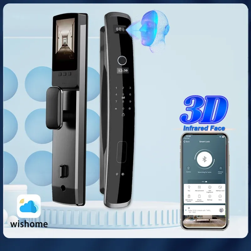 Wishome Biometrische Erkennung Smart Türschloss Fernbedienung Fingerabdruck Passwort IC Karte APP Wifi Lock Entsperren