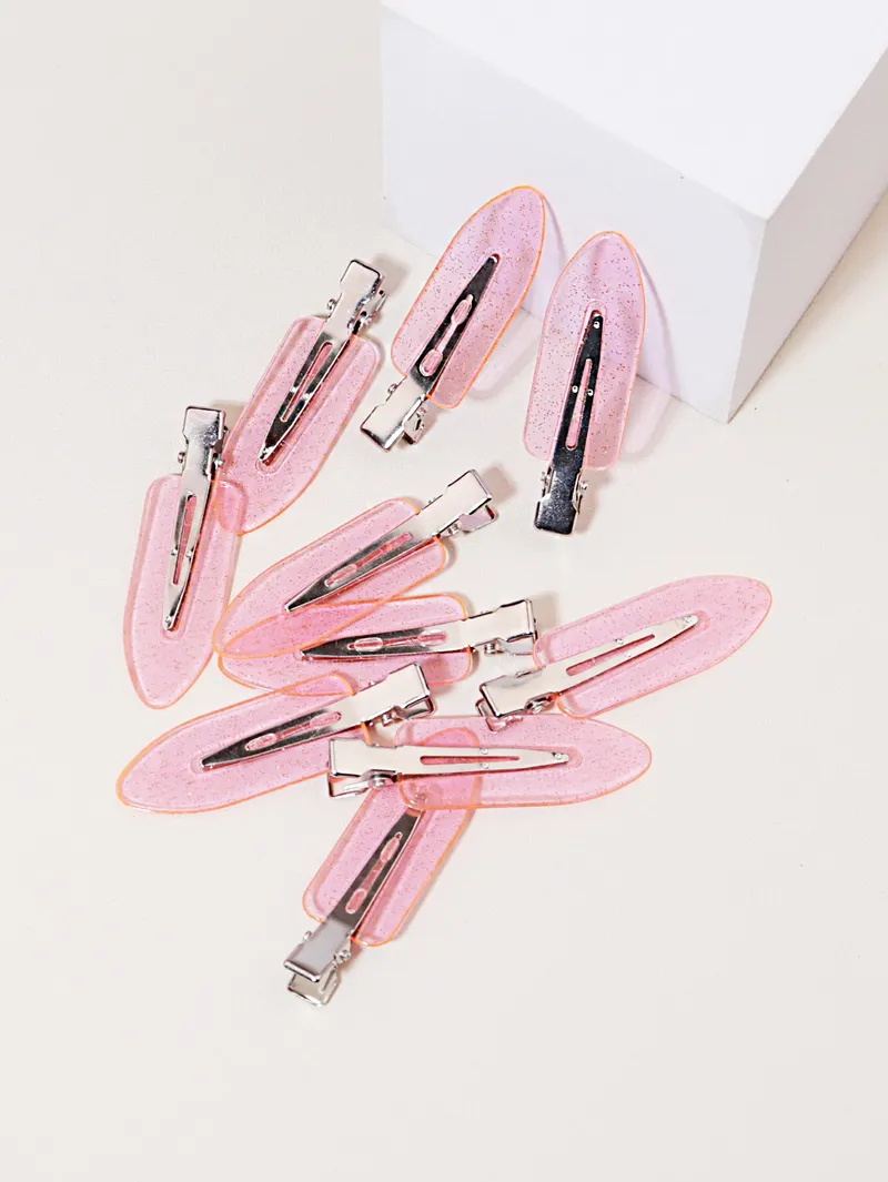 10 Stück nahtlose modische transparente Haarspangen für Mädchen, Make-up-Gesichtszubehör-Clips, Styling-Haarspangen, speziell für Echthaar-Perücken