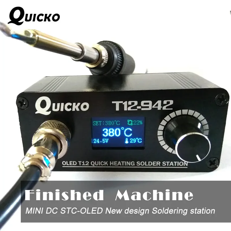 T12-942 OLED MINI Lötstation Digitaler elektronischer Schweißkolben DC-Version Tragbar ohne Stromversorgung QUICKO