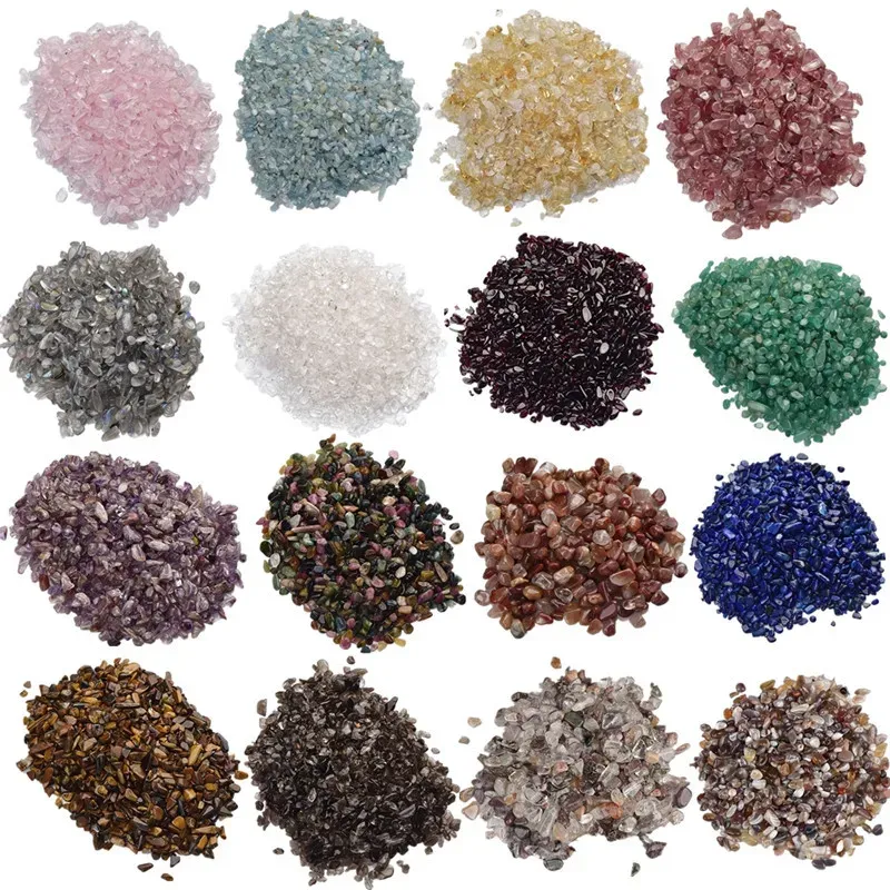 Natürliche Steine Kies Kristalle Chip Quarz Erz Mineralien Reiki Heilung Trommelachate Probe Home Aquarium Aquarium Dekoration