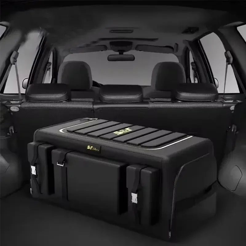 Auto Stamm Lagerung Organizer Mit Deckel Universal Auto Stamm Organizer 70L Lagerung Box Oxford Tuch Falten Organizador
