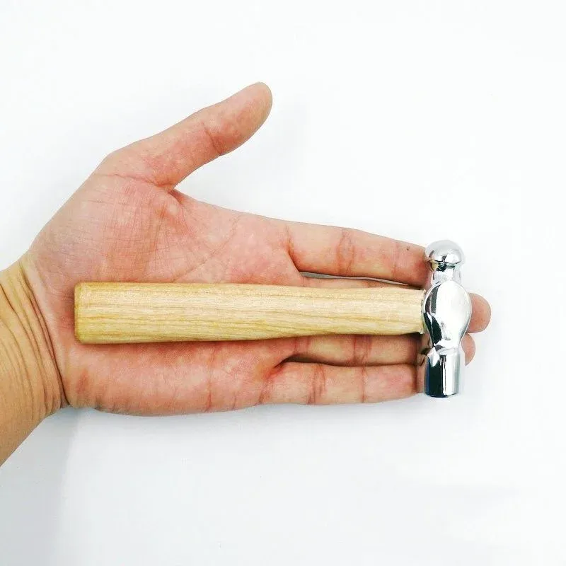 Mini Hammer Smashing Walnuss Rundkopf Holzgriff Hammer Auto Escape Tool Handhammer Multifunktions-Mini-Hammer