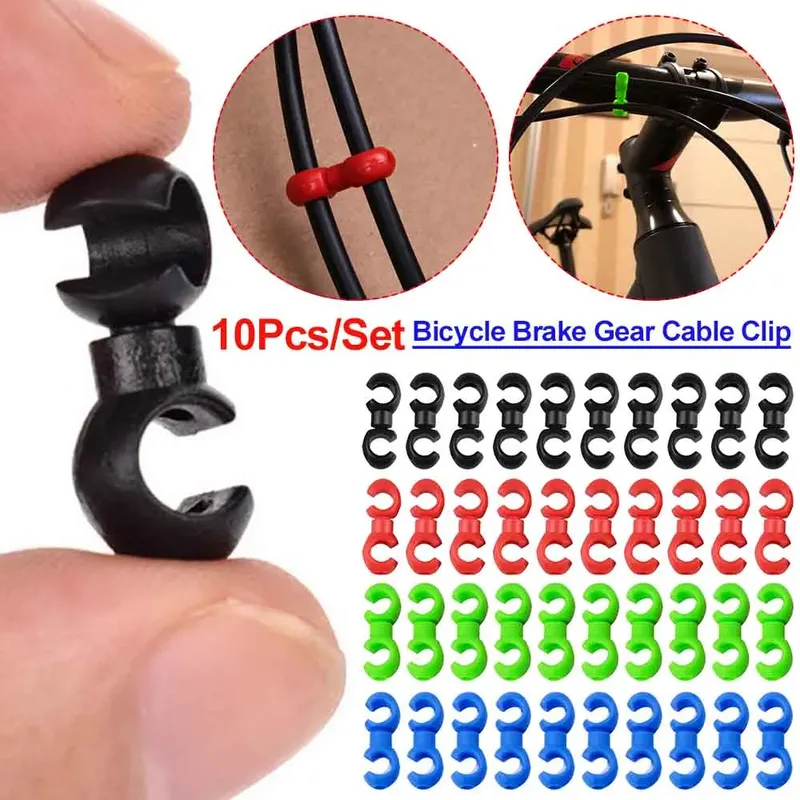 10 stücke Drehbare MTB Brems Kabel Clips Fahrrad Shift Getriebe Kabel Schnallen Guide Linie Clips Für Glatte Radfahren Verbesserte Leistung