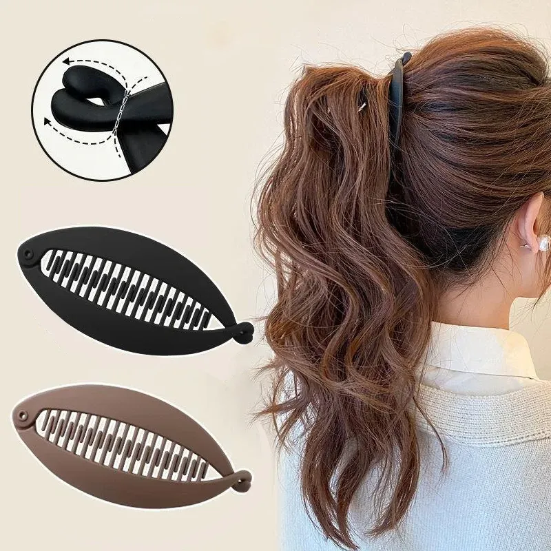 Matte Fisch Form Haar Klaue Clips Pferdeschwanz Halter Haar Schmuck Twist Banana Barrettes Haarnadeln Haar Zubehör Für Frauen Klemme