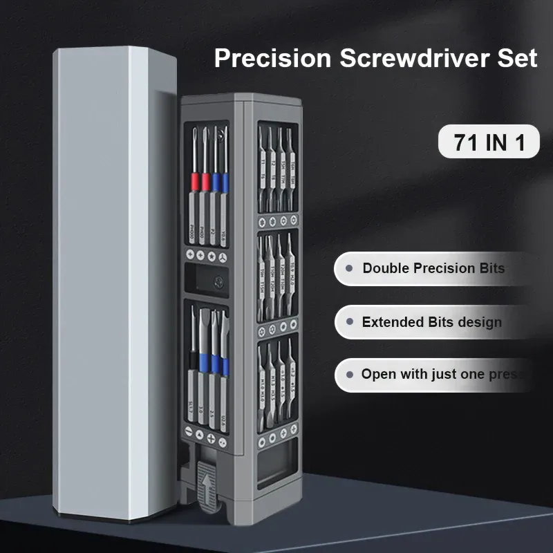 71-in-1-Schraubendreher-Set, präziser magnetischer Schraubendreher-Bit, professionelles Multifunktions-Reparaturwerkzeug für iPhone, Xiaomi, Uhr, PC
