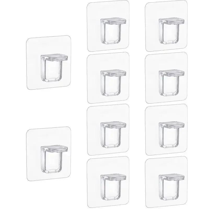 10 stücke Regal Unterstützung Kleber Kostenloser Stanzen Nagel Starke Dreieck Halterung Clip Wand Schrank Hause Zubehör