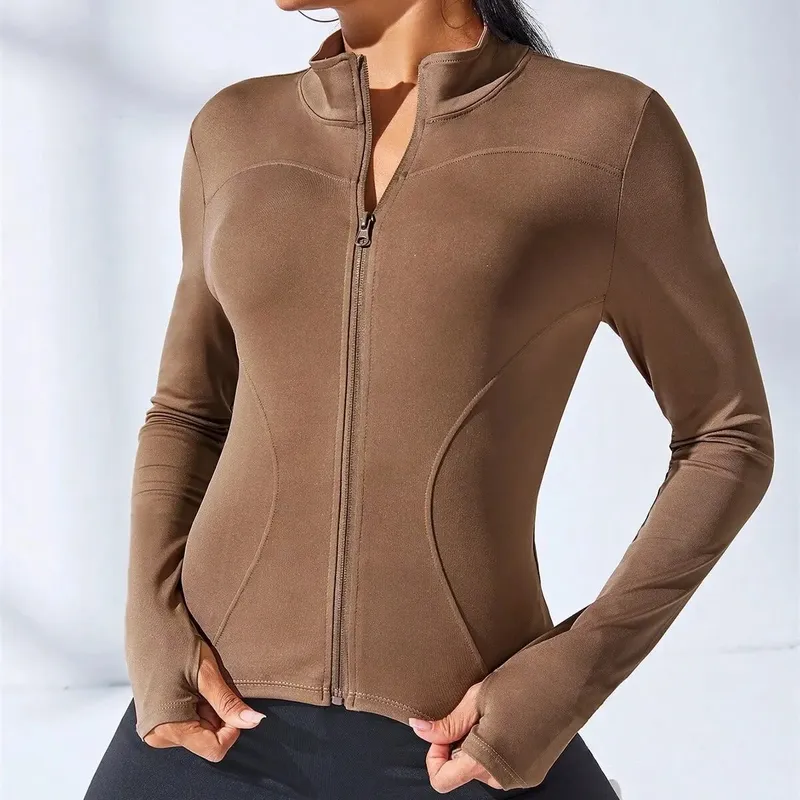 2024 neue Yoga Mantel Kurze Sport Jacke DAMEN Fitness Kleidung Abnehmen Körper Sculpting Zipper Yoga Jacke