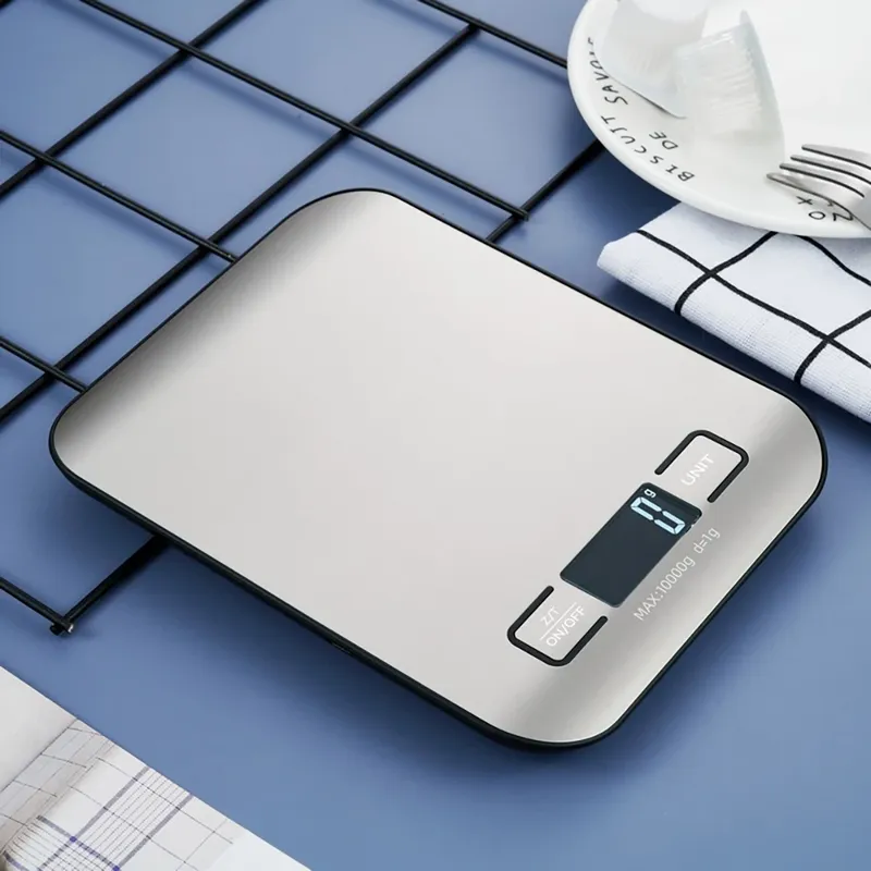 Küchenwaage, LCD-Display, Edelstahl, elektronische Waage, Zuhause, Schmuck, Lebensmittel, Snacks, Wiegen, Backwerkzeuge