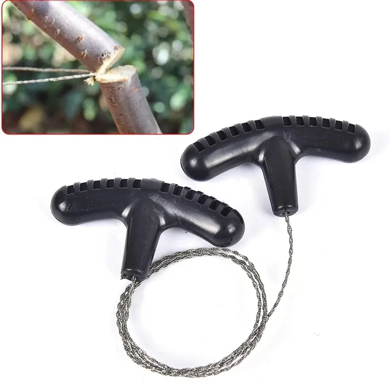 Tragbare Edelstahl-Drahtsäge mit Fingergriff, Outdoor, Camping, Wandern, Tasche, manuelles Schneiden von Kettensägen, Überlebungswerkzeug