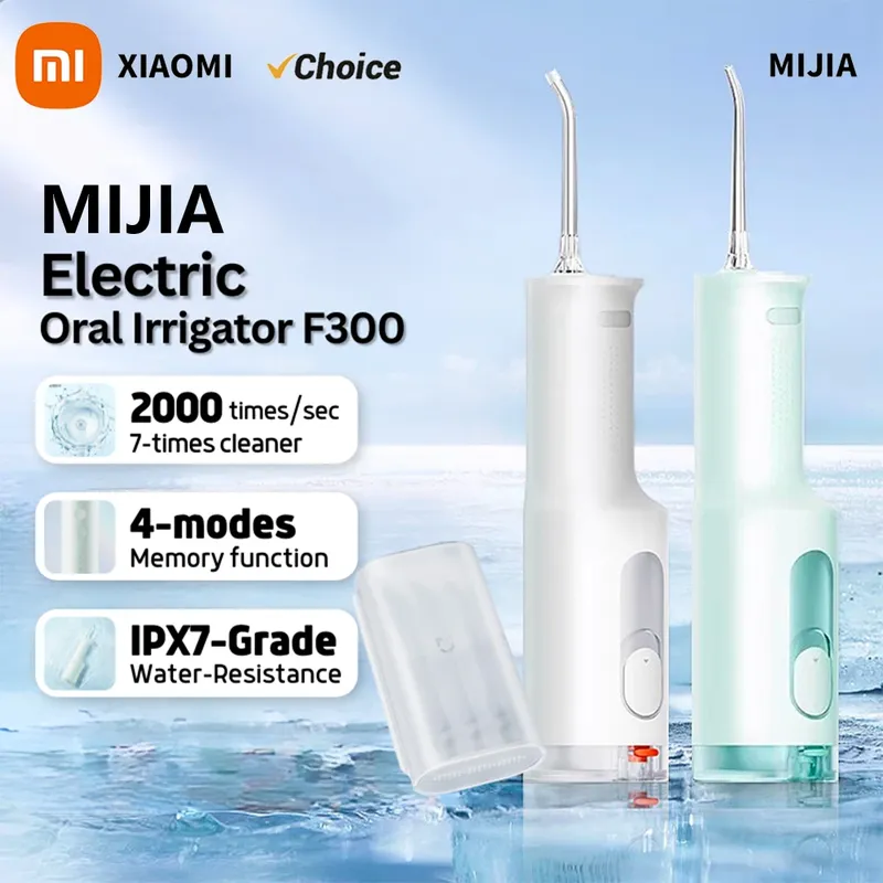 XIAOMI MIJIA Tragbare Munddusche F300 Dental Wasser Jet Wasser Flosser Zahnaufhellung Bucal Zahnreiniger Waterpulse MEO703