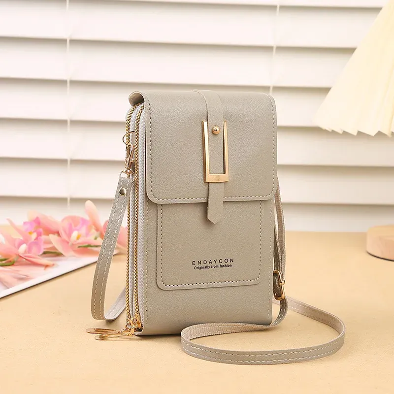 Neue transparente Touchscreen-Handytasche Trend einfache Umhängetasche kleine Tasche Telefon Damentasche Wechseltasche vertikales Design