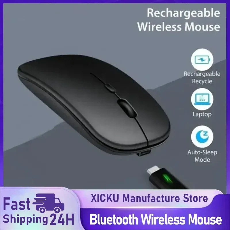 Neue Bluetooth Drahtlose Maus USB Optische Wiederaufladbare Maus für Computer Laptop PC Macbook Gaming Maus Gamer 2,4 GHz 1600DPI