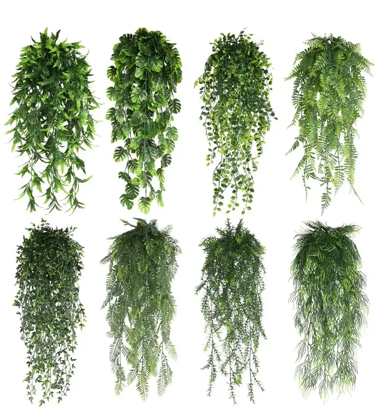 90 cm Perser Farn Blätter Ranken Home Room Decor Hängende Künstliche Pflanze Kunststoff Blatt Gras Hochzeit Party Wand Balkon Dekoration - 4.42 EUR