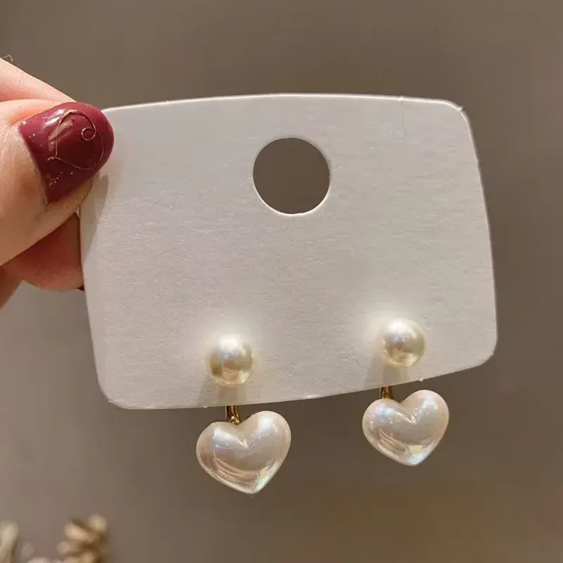 Elegante Herz Imitation Birne Stud Ohrringe Für Frauen Koreanische Einfache Ohr Stud Party Hochzeit Schmuck Valentinstag Geschenke