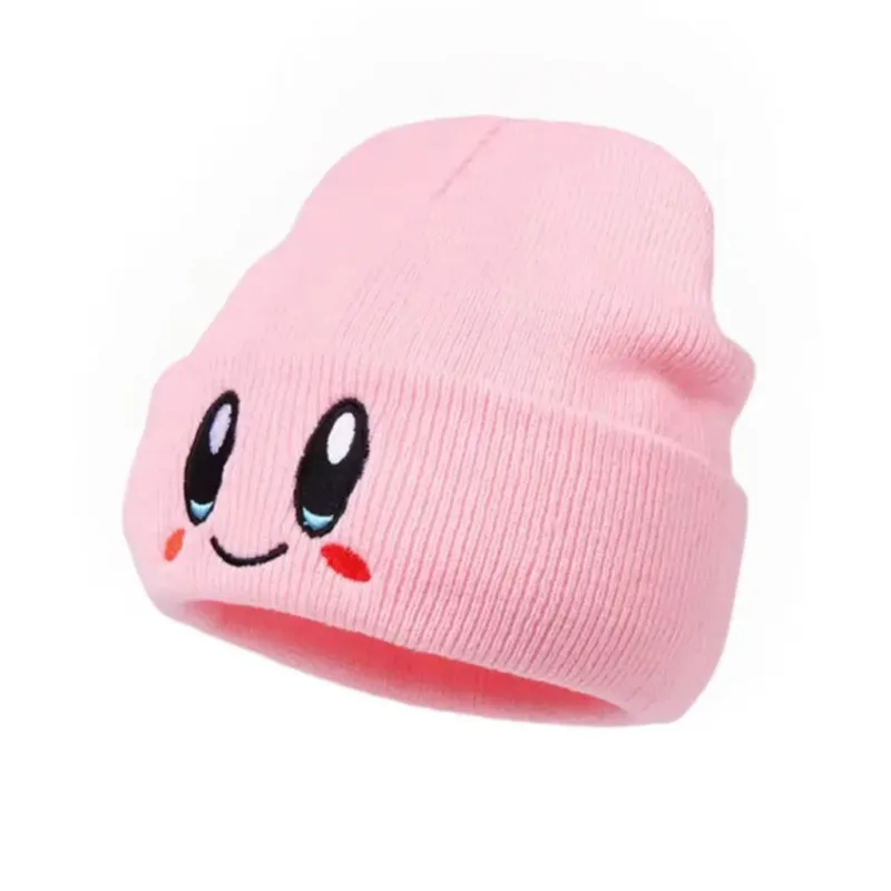 Big Eye Stickerei Elastizität Mützen frauen Cartoon Gestrickte Schädel Kappen Winter Warme Hip Hop Hüte Männer Crimpen Melone Leder hut