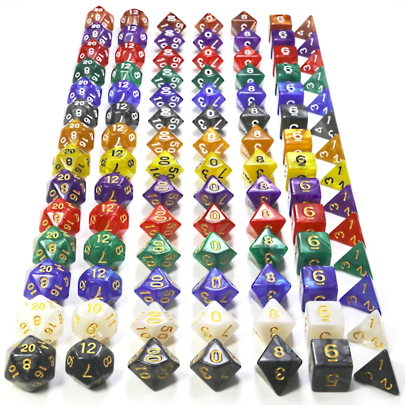 Benutzerdefinierte Würfel DND-Marmorwürfel in verschiedenen Farben erhältlich und wunderschöner Marmoreffekt mit Perlenadereffekt für Party-Rollenspiel