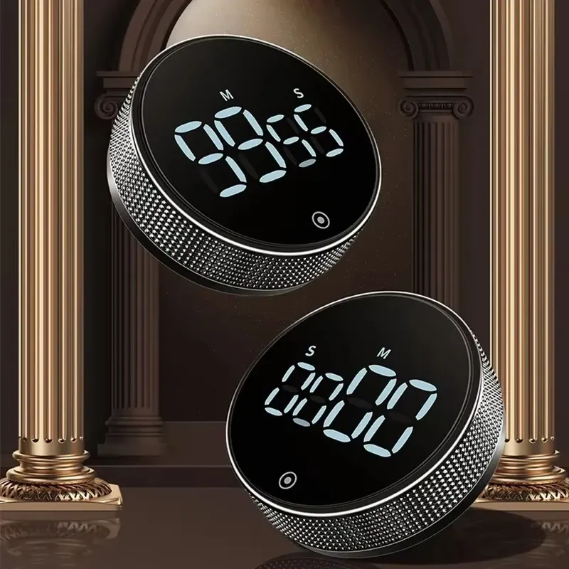 Dinrgo Magnetische digitale Timer, manueller Countdown-Küchentimer, Countdown-Uhr, mechanischer Zähler zum Kochen, Duschen, Studium