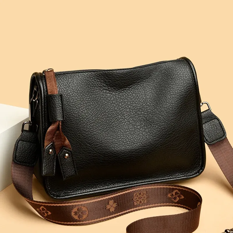 Hohe Qualität Aus Echtem Leder Frauen Tote Tasche Luxus Weiche Rindsleder Damen Schulter Umhängetaschen 2024 Mode Weibliche Messenger Sac