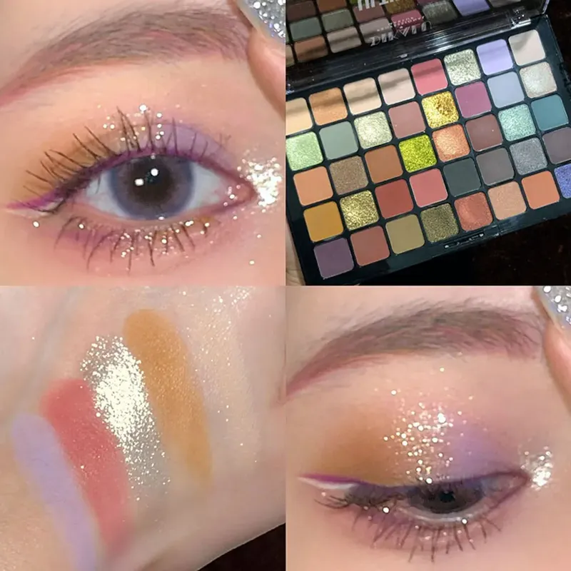 Dikalu 40 farbe lidschatten palette utopie königin erde perle matte glänzende mehrfarbige palette