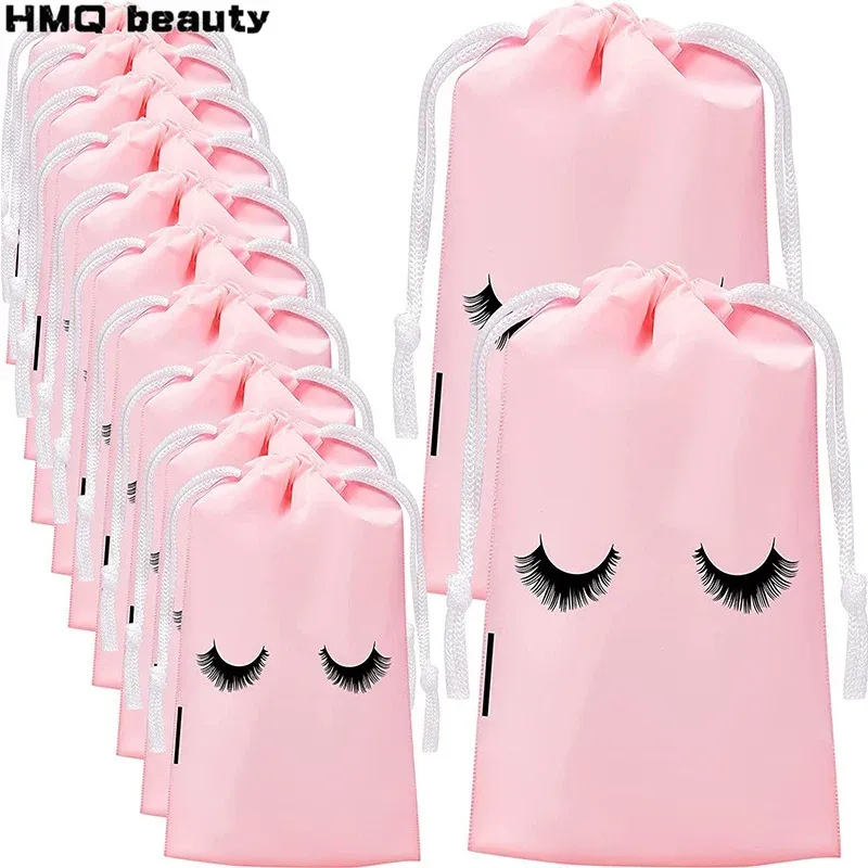 50 stücke Wimpern Kosmetik Taschen Mini Kleine Wimpern Nachsorge Tasche Kunststoff Organizer für Kosmetik Schmuck Beutel Wimpern Verlängerung Liefert