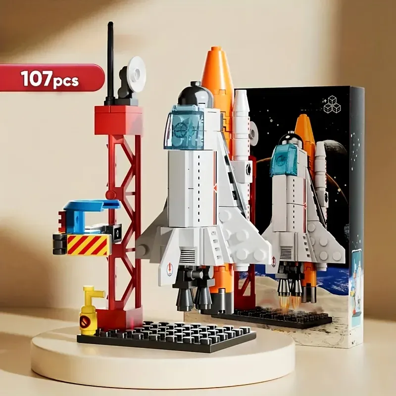 Weltraum-Raketen-Baukasten STEM Lehrreiches DIY-Puzzle 3D-Montagemodell Konstruktionsspielzeug für Kinder Jungen Mädchen Schulgeschenk