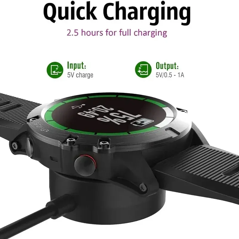 2025 Ladekabel für Garmin Fenix 5 5S 5X 6 6S 6X 6Pro 7 7X Plus 8/Venu 2 2S Sq/Vivoactive 3 4 Ladegerät Dock Stand Station