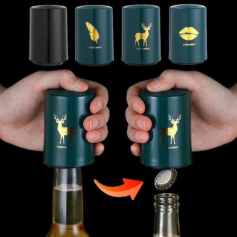 Kreative Magnetische Automatische Bier Flasche Opener Küche Presse Deckel Edelstahl Flasche Opener Werkzeuge Tragbare Bar Gadgets